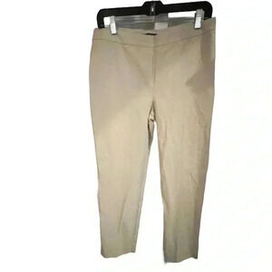 Lafayette 148 women’s bleeker pants khaki color side zip size 10